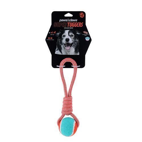 Dog Toys with Tennis Ball Rope Tough Dog Chew Toy for Aggressive Chewers 24cm