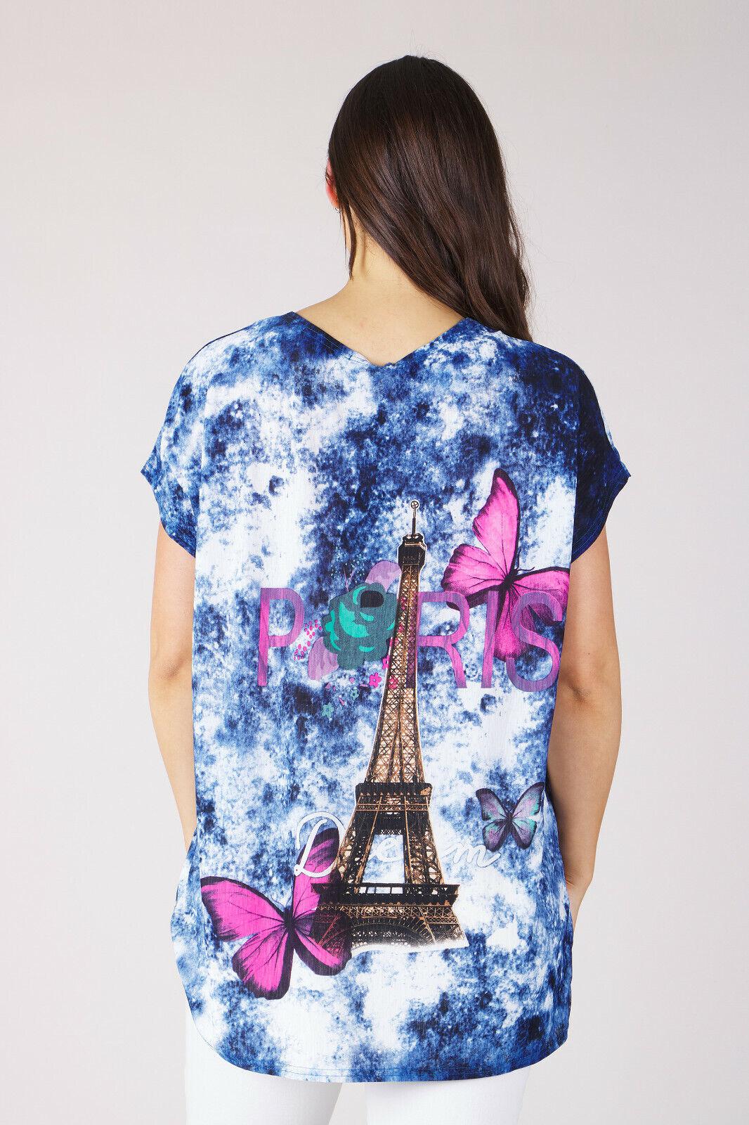Caroline Morgan Women Casual Loose Tops Summer Floral Tiger Cat Dog Animals Top