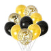 Black Gold Birthday Decorations Set Birthday Banner Party Confetti Balloons