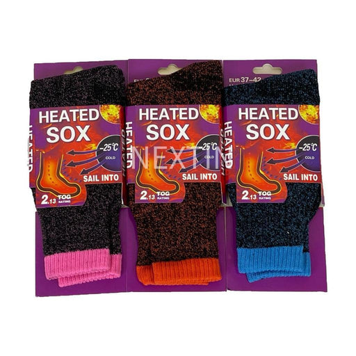 Women Warm Thermal Socks Heated Sox Winter Work Thick Heat Soft Sock Size 7-11