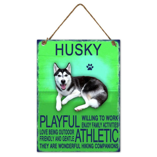 Husky Dog Sign Metal Wall Door Hanging Dogs Sign Home Decor 27cm