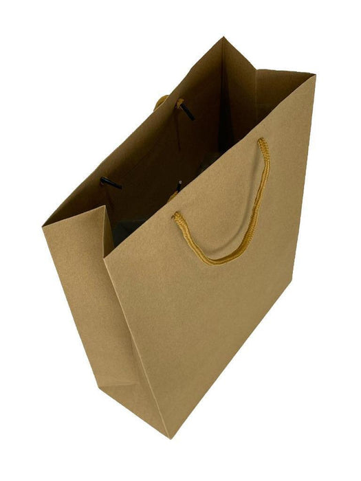 Paper Bags Gift Shopping Carry Craft Brown Bag with Handles Bulk size 33x24cm