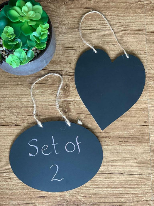 Small Chalkboard Sign Double Sided Hanging Message Chalk Board Blackboard 2 pack