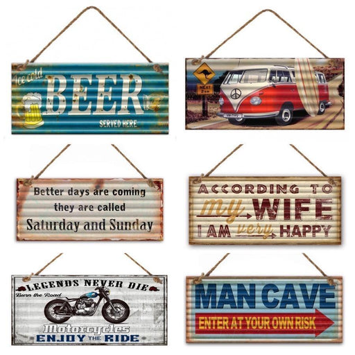 Metal Sign Country Vintage Retro Tin Home Signs Wall Decor Bar Pub 30cm