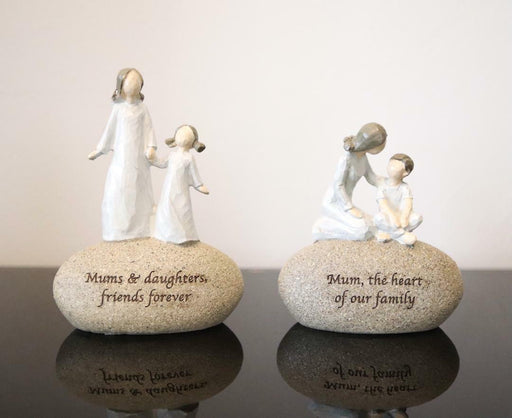 Mum Daughter Statue Mother Child Sentimental Rock Ornaments Mother's Day Gift