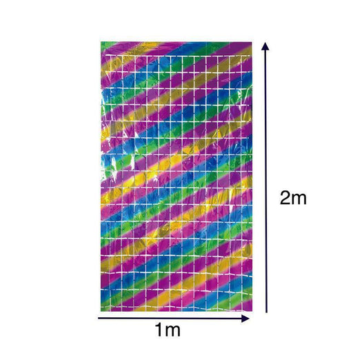 Rainbow Foil Curtain Sequin Square Backdrop Birthday Party Decorations Colourful