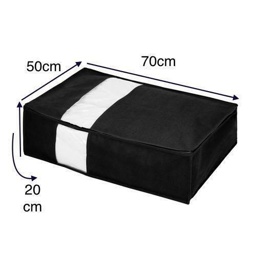 Clothes Storage Bags Bins Under Bed Storage Quilt Blanket Foldable Organiser 2pc