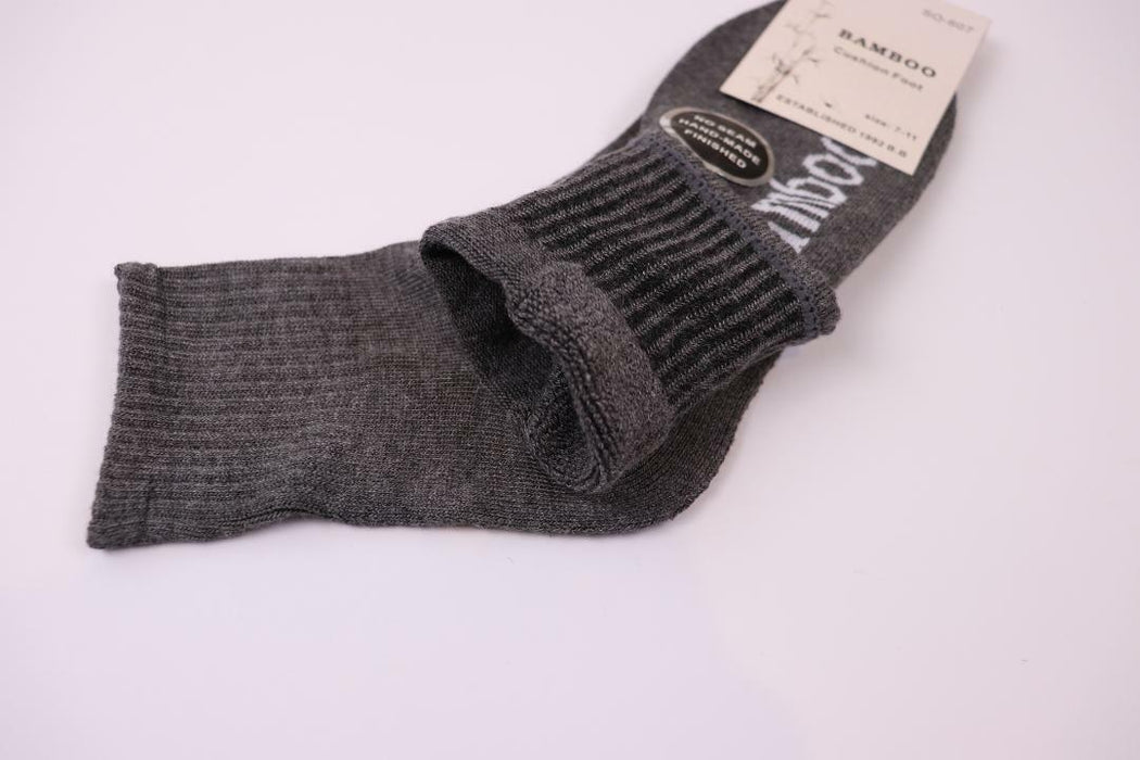 Bamboo Socks Ankle Low Cut Soft Cushion Work Sport Men s7-14 Black Navy White