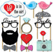 Wedding Photo Booth Props Kit Bridal Shower Bachelorette Party Supplies 31pc Set