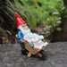 Garden Gnomes on Wheelbarrow Gnome Statue Figurine Fairy Garden Accessories 3pcs