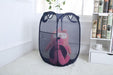 Mesh Pop up Laundry Hamper Portable Folding Collapsible Easy open Clothes Hamper