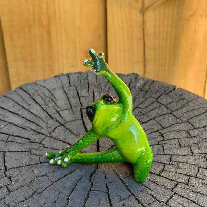 Yoga Frog Figurine Frogs Statue Funny Garden Home Décor Animal Ornament 10cm