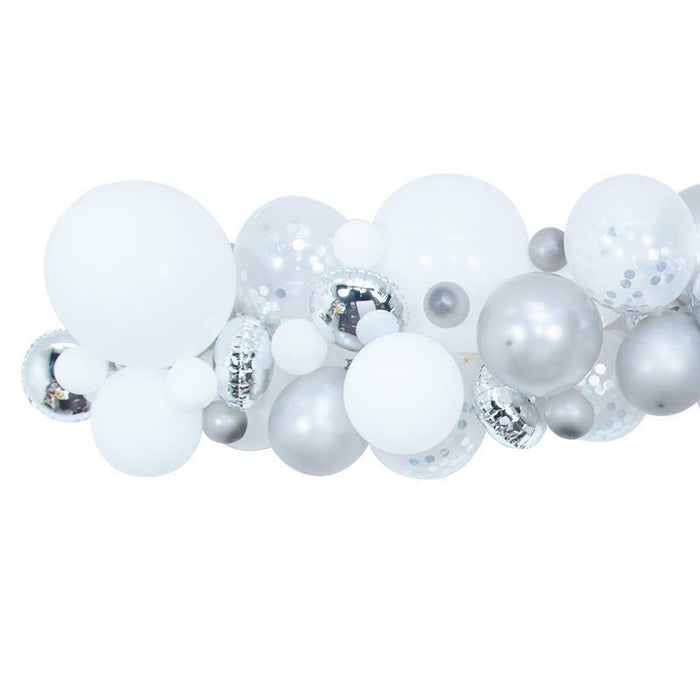 DIY White Silver Balloon Arch Garland kit Confetti Balloons Party Decorations