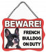 Dog Cat Metal Sign Beware of Dogs Guard Dog on Duty Warning Gate & Home Signs