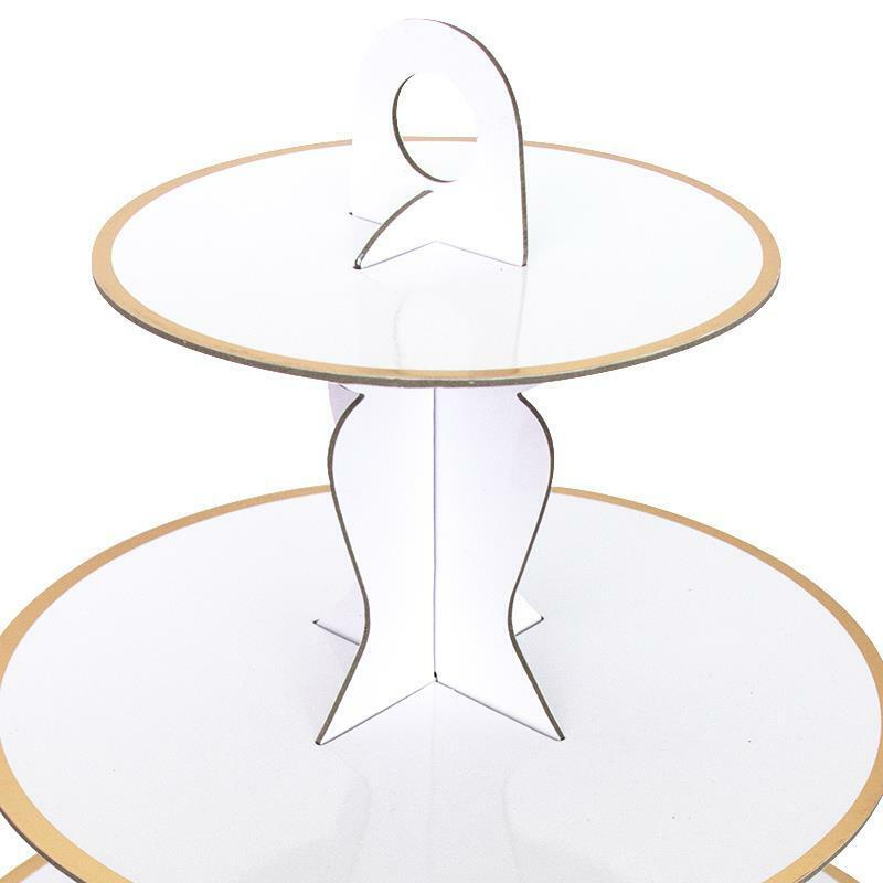 3-Tier Cupcake Stand Tower Cake Stand Holder Paper Cardboard Birthday Wedding
