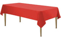 Plastic Table Cloth for Parties Disposable Tablecloths Red Rectangle 137x274cm