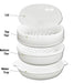 Microwave Steamer 2 TIER Double layer Cooking Meals Vegetables Kitchen Appliance