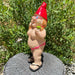 Garden Gnomes Naked Nude Gnome Drinking Naughty Garden Ornament Statue 2 x 29cm