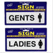 Gents Ladies Toilet Signs Self Adhesive White Restroom Sign Office Restaurant 2p