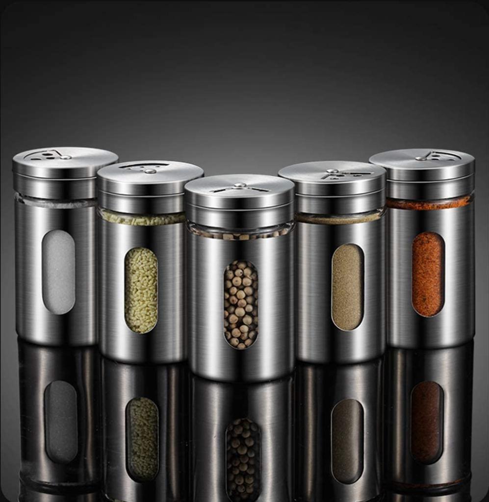 12x Glass Storage Jar with Shaker Lid Seasoning Spice Herb Salt Pepper Jars Bulk