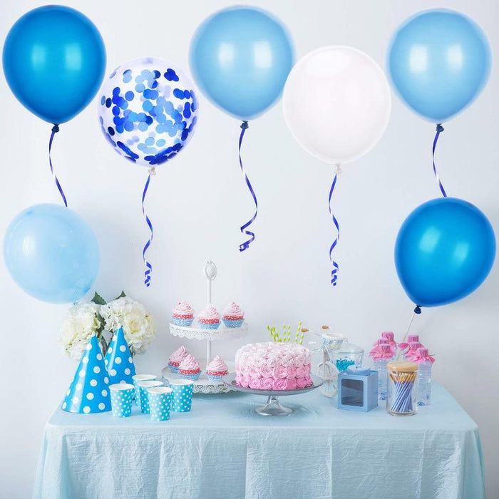 Blue Cream Balloon Confetti Balloons Party Decorations 30cm Wedding Birthday