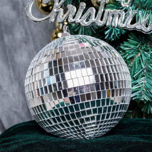 Mirror Disco Ball Silver Disco Ball DJ Lighting Party Pub Dance Stage Light 15cm