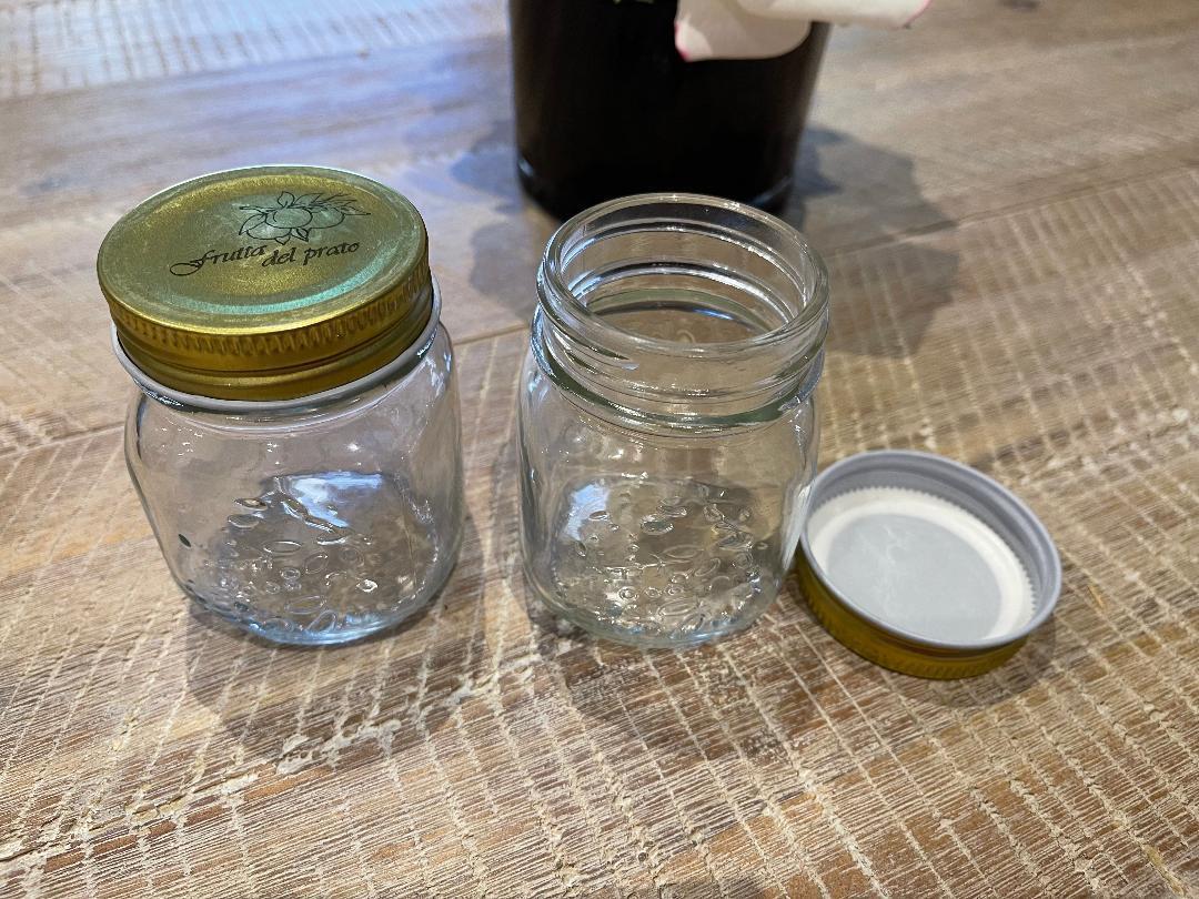 Clear Glass Jars with Gold Crew Top Lid Small Jam Baby Food Storage Jar 180ml