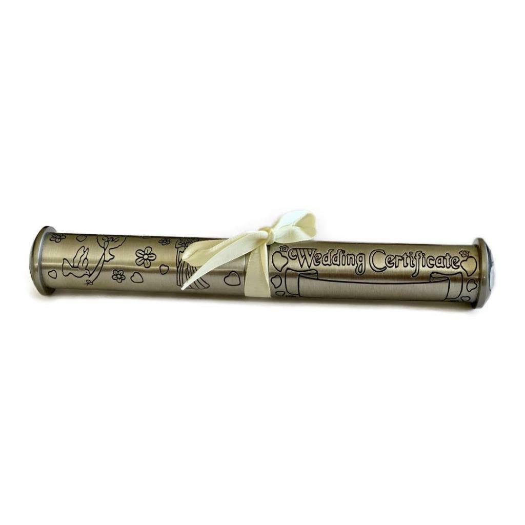 Wedding Marriage Certificate Holder Keepsake Bridal & Groom Engagement Gift