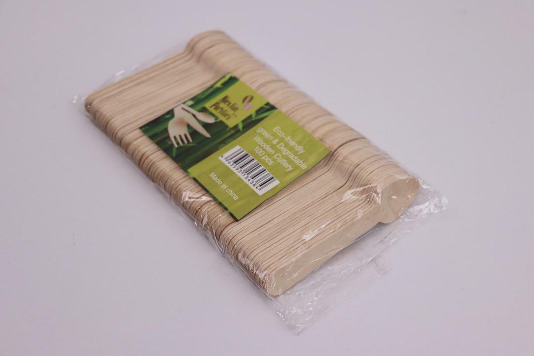 Wooden Cutlery Disposable Small Teaspoons Taster Spoons Bamboo Wood Party Bulk