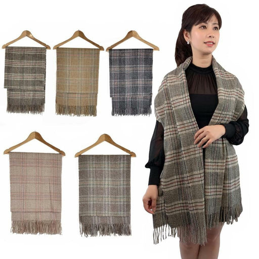 Winter Scarf Soft Unisex Scarves Shawl Wrap Tartan Check Plaid Blanket Oversize