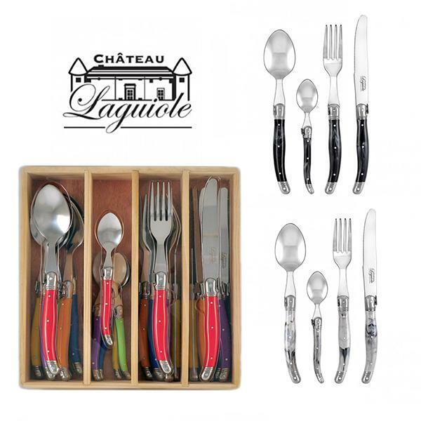 Chateau Laguiole French design Cutlery Set 24pcs Stainless Steel Dinner Bulk