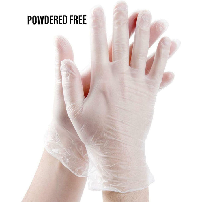 Disposable Gloves Vinyl Powdered Free 100pcs size M L XL