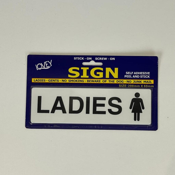 Gents Ladies Toilet Signs Self Adhesive White Restroom Sign Office Restaurant 2p