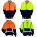 Hi Vis Safety Workwear Jacket Winter Work Hoodie Jumper Fleece Yellow Orange