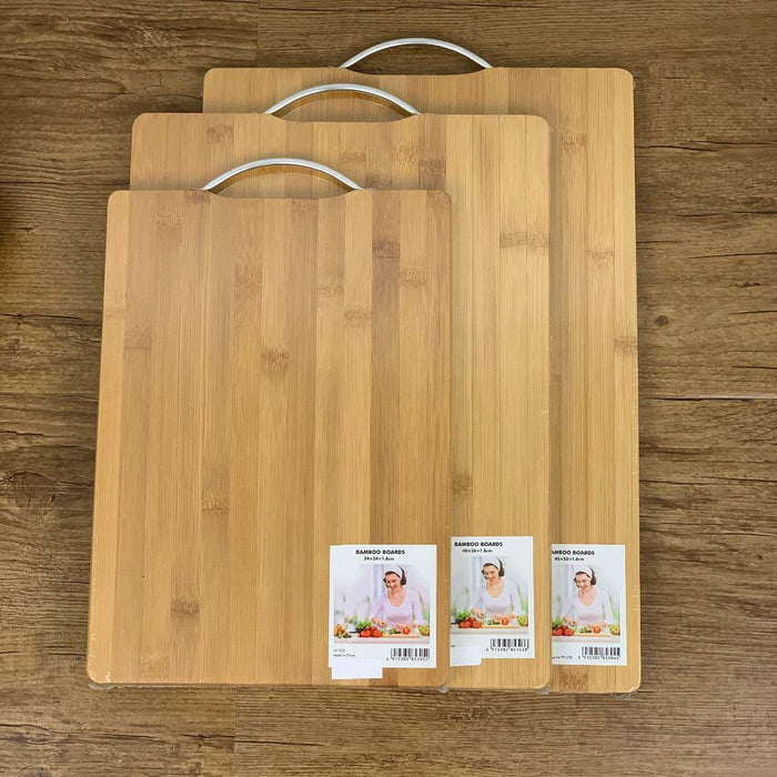 Large Bamboo Chopping Board for Kitchen Serving Cutting Boards Set Wooden Wood