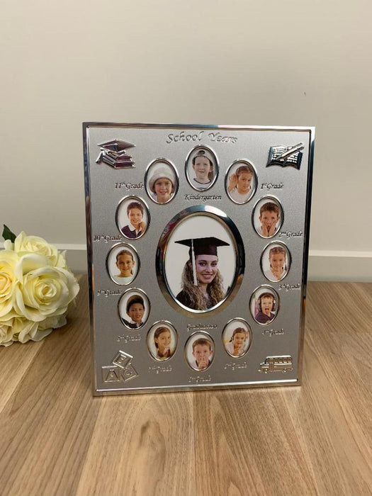 School Years Photo Frames Photos K-12 Collage Picture Frame with 13 Openings