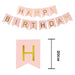 Rose Gold Happy Birthday Decorations Set Confetti Balloons Paper Fans 20pcs