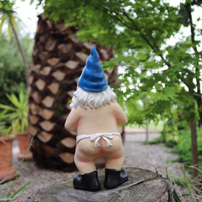 Garden Gnome Naked Nude Gnomes Cooking Naughty Gnome Statue Kitchen 2 x 27cm