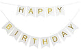 Birthday Decorations Set Gold Happy Birthday Banner Confetti Balloons Men Women