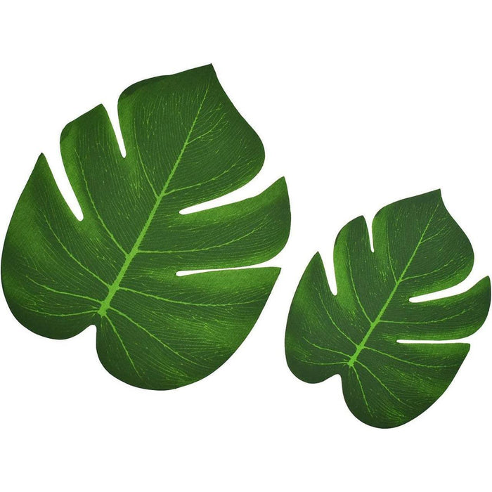 Artificial Palm Leaves Tropical Monstera Palm Leaf Jungle Hawaiian Luau Party