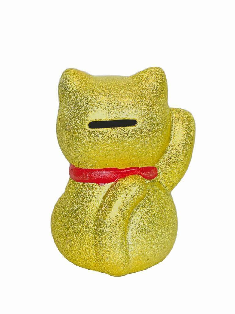 Lucky Cat Money Box Piggy Bank Coin Saving Gold Fortune Feng Shui Decor Novelty
