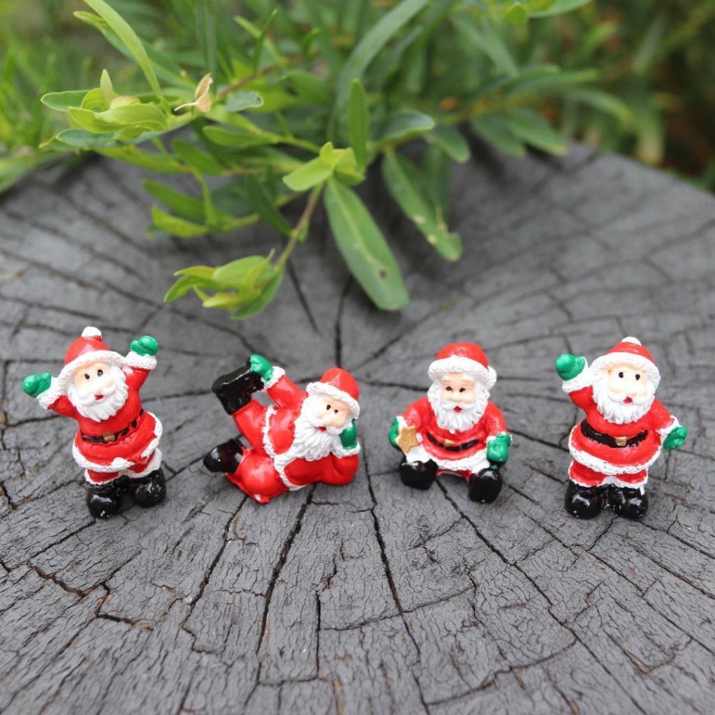 Santa Claus Miniature Figurine Christmas Ornament Accessories Fairy Garden decor
