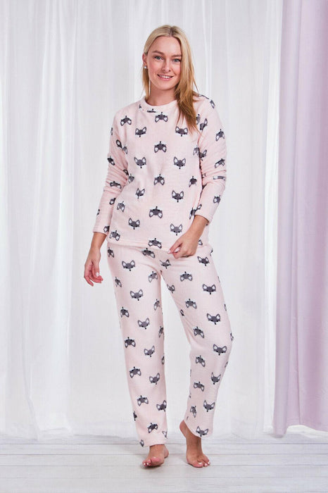 Women Pyjamas Pyjama Set Soft Plush Fleece Warm Winter Sleepwear Pajamas s8-18