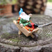 Garden Gnomes on Wheelbarrow Gnome Statue Figurine Fairy Garden Accessories 3pcs