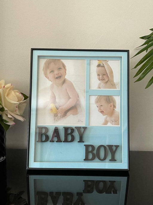 Baby's Picture Photo Frame Girl or Boy Keepsake Newborn Baby Shower Pink Blue