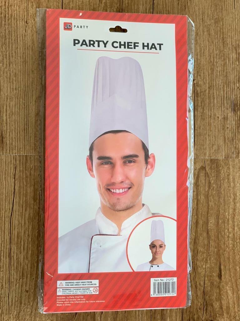 Chef Hat White Party Chef Hats Adjustable Home Kitchen Cook Costume Dress Up