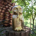 Happy Buddha Statue Lucky Fengshui Gold Monk Home Decor Figurine 25cm