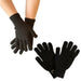 Winter Gloves Black Soft Warm Knitted Knit Full Finger Glove Women Men One Size