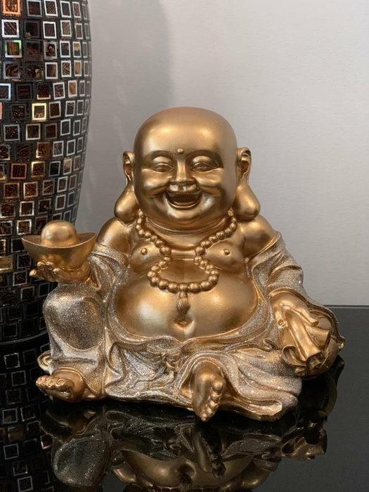 Laughing Buddha Statue Happy Money Lucky Fengshui Home Decor Figurine 19.5cm