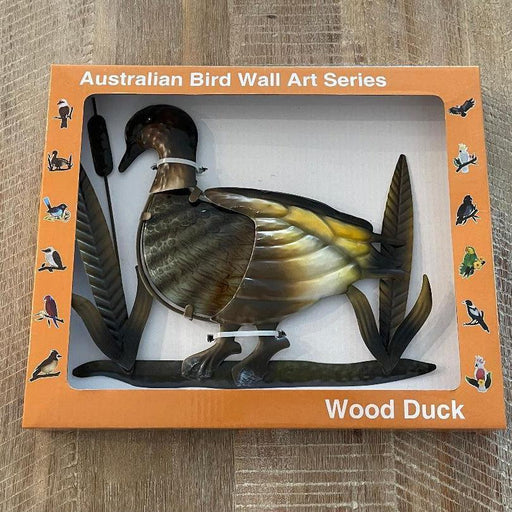 Wood Duck Metal Bird Wall Art 3D Birds Hanging Home Garden Decor Sculpture